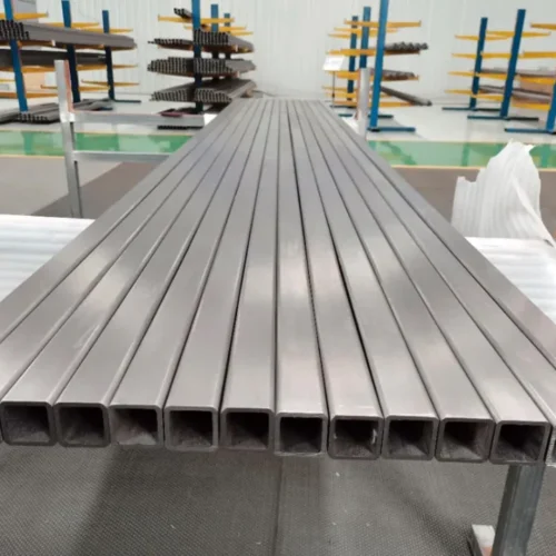 Titanium extruded square pipes